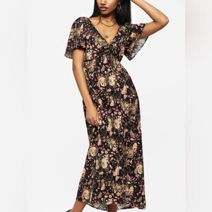 Disturbia Black Floral Maxi Dress